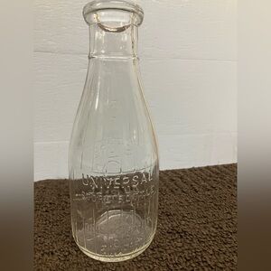1940's Universal Store 5 Cents Milk Bottle